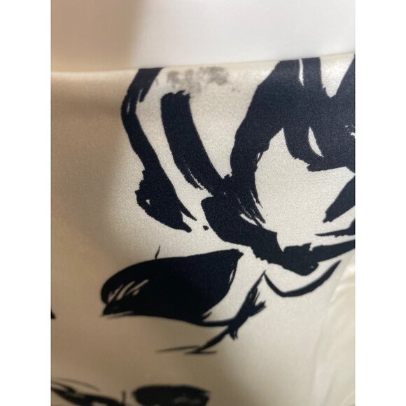 DAVID MEISTER WOMEN'S BLACK AND IVORY LONG SATIN SKIRT SZ 6 - Picture 8 of 8